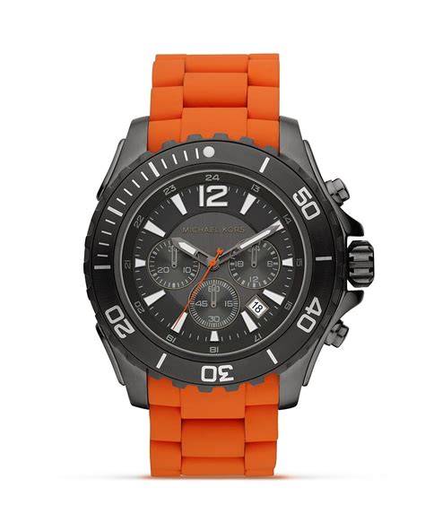 michael kors mens watch orange band|Michael Kors interchangeable watch band.